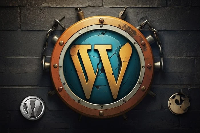 WordPress Logo in a security vault